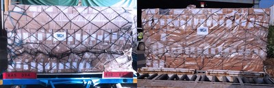 Germany bound cargo containing masks at Lahore Airport