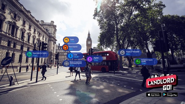Real World properties viewed in AR mode via camera feed.