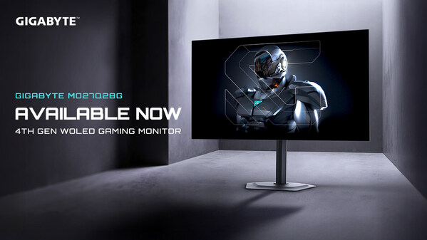 技嘉科技 MO27Q28G 魔鹰Q280G 电竞显示器正式上市 27 英寸 QHD 280Hz WOLED 采用满屏无边框设计，带来沉浸视野