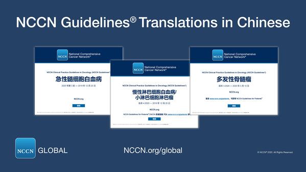 NCCN指南译本可通过NCCN.org/global或NCCN指南虚拟图书馆应用免费获取