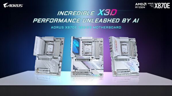 技嘉 AORUS X870E X3D 系列主板正式上市 以 AI 全面释放 AMD Ryzen™ X3D 处理器性能