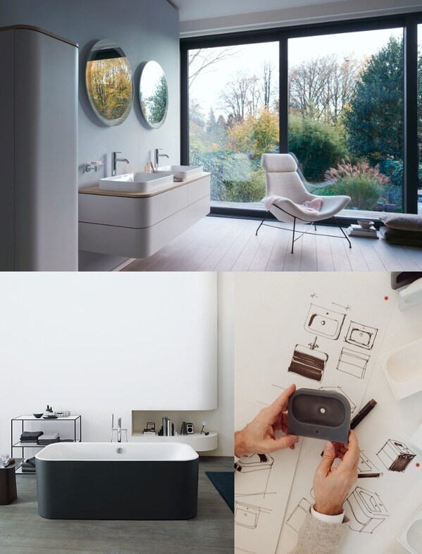 Happy D.2 Plus系列台上盆、浴室家具和浴缸© Duravit AG 和Happy D.2 Plus设计灵感© sieger design